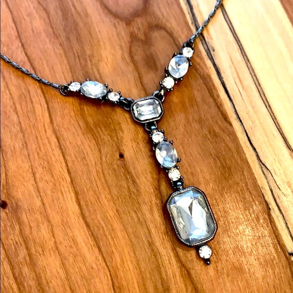 Banana Republic Gunmetal Teardrop Necklace - Picture 2 of 6